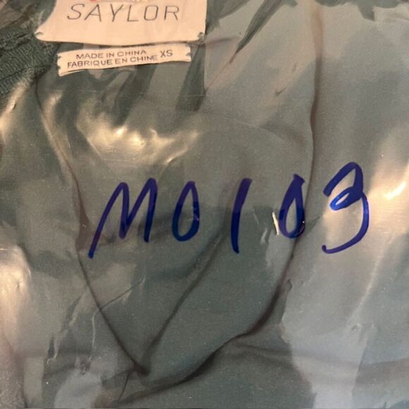 Saylor Emerald Lace Millie Midi Dress Tiered Lace Zipper Back Lined Size XS - Picture 14 of 14